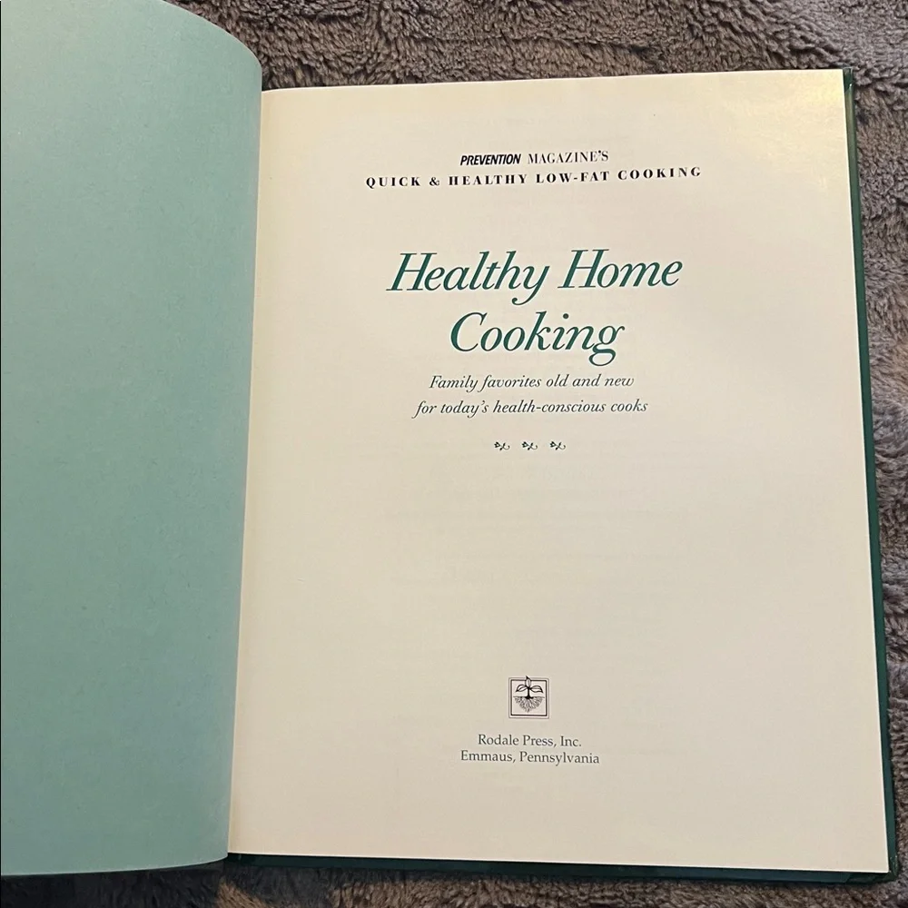 Prevention Magazine Quick and Healthy Low-Fat Cooking Cookbook 1995